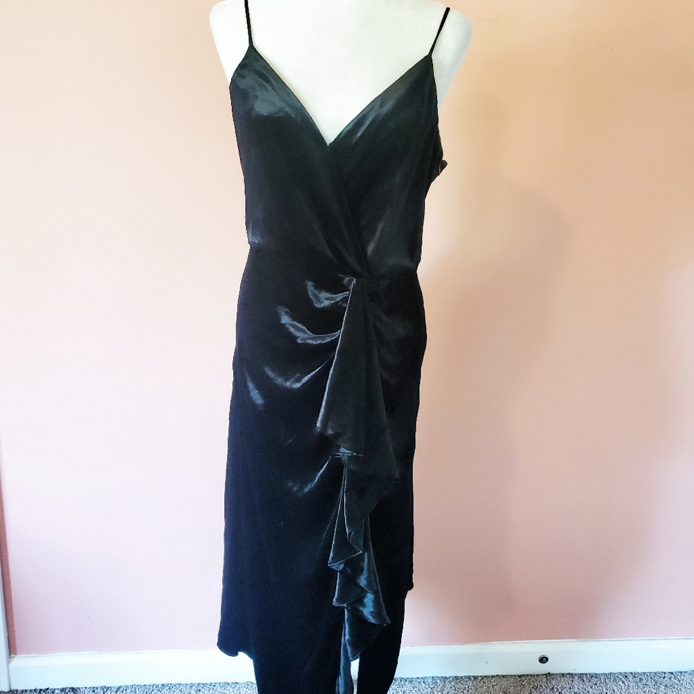 NEW Ramy Brook Juliana Black Velvet Dress